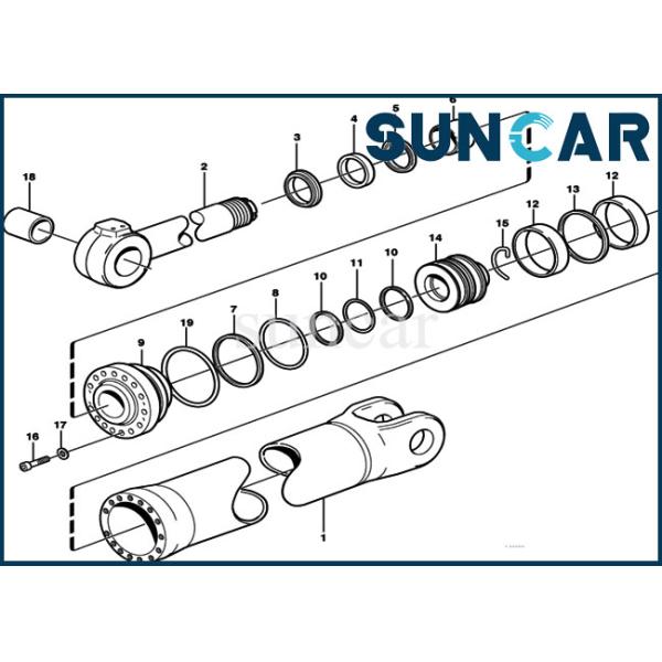 Spare Parts VOE11709226 Tilt Cylinder Seal Kit L330D L330E SUNCARVO.L.VO Hydraulic Sealing Kit