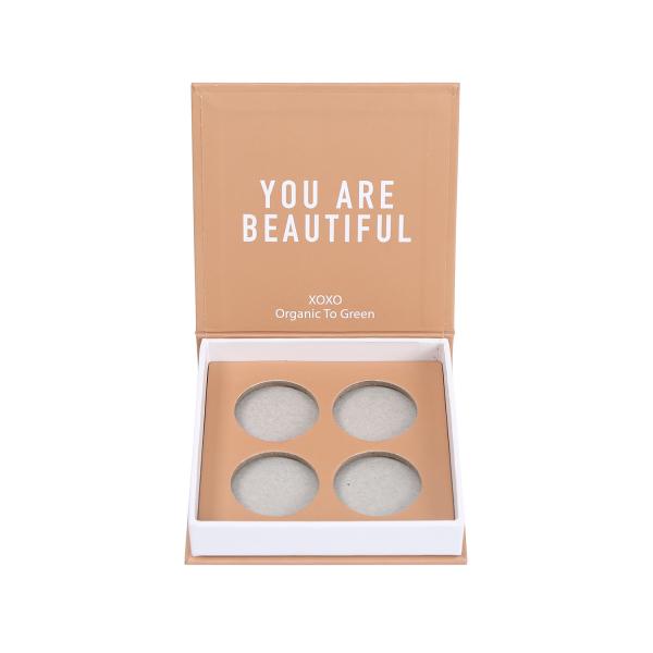 4 Position Square Baked Eyeshadow Palette C2S Paper Without Mirror