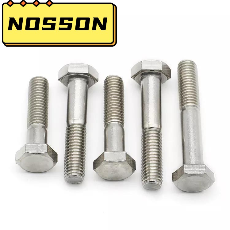 Stainless Steel ANSI/ASME M8 Hex Head Bolt Grade 4.8/ 8.8/ 10.9/ 12.9 Half Thread Bolt And Nut Pernos Din 931 Zinc Finish
