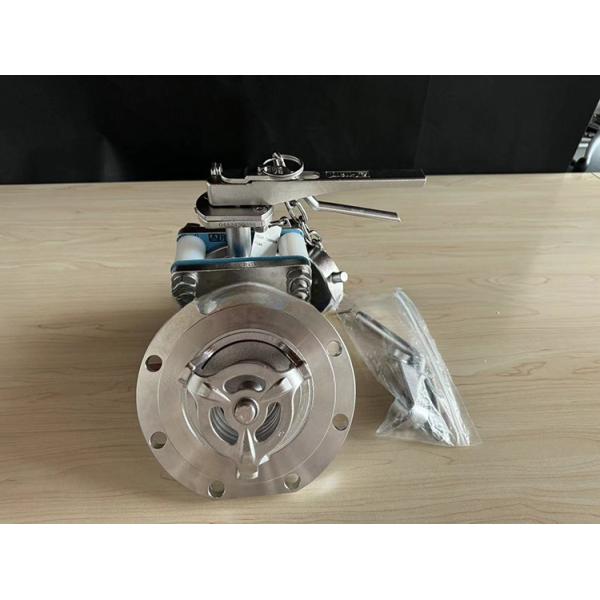 ISO Tank Container Spare Parts 3 inch 45 Degrees Bottom Discharge and Sample Valve with Pressure Gauge 1.4''BSP 0-40 bar