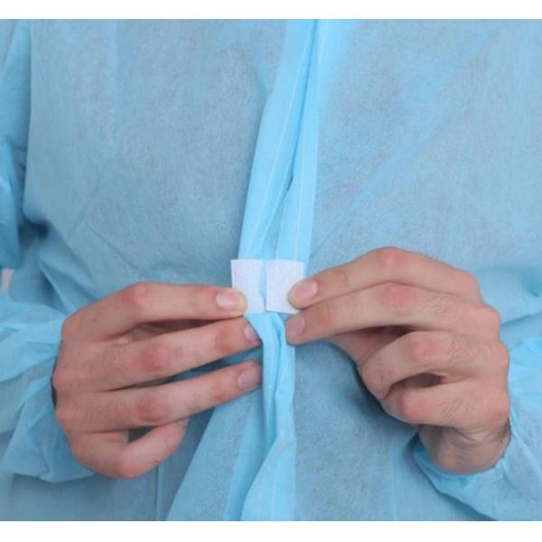 2XL Waterproof Disposable Laboratory Gown With Velcro Closure