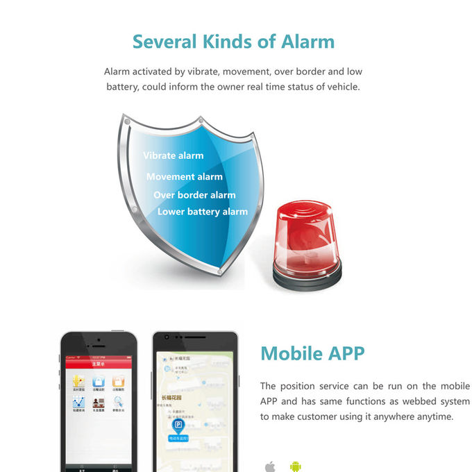 IP65 Motorcycle Portable Gps Tracking Device Vibration / Power Cut Off Alarm