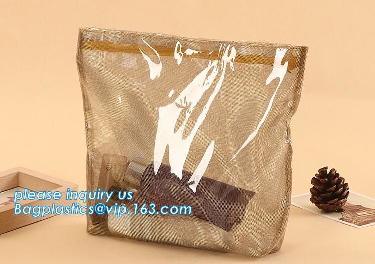 Promotional Low MOQ colorful A5 size matte waterproof mesh PVC file pocket folder/document bag with zipper and custom lo
