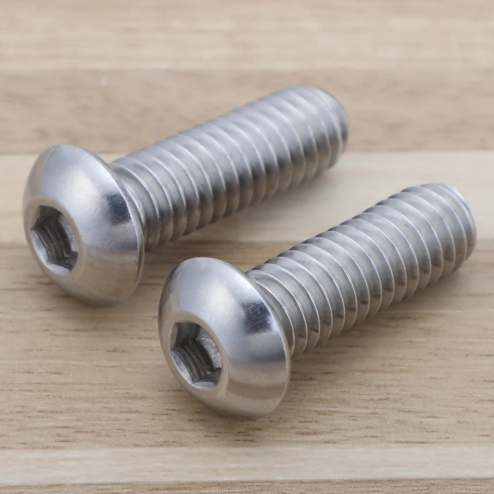 1/4-20 x 3/8 Inch Button Head Socket Cap Bolts Screws Allen Screw Metric