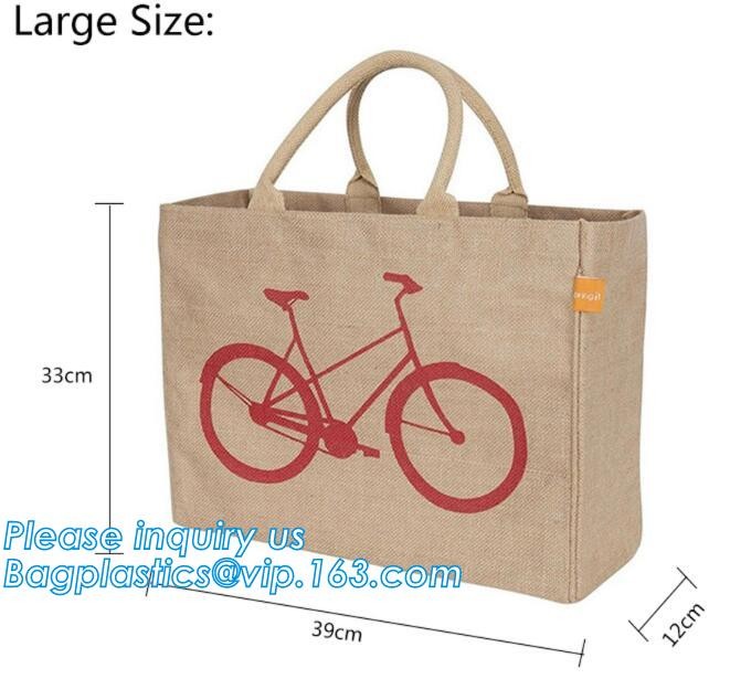 JUTE STORAGE BASKET WITH COTTON ROPE HANDLES,Burlap fabric jute toy storage basket for home storage organization bagease