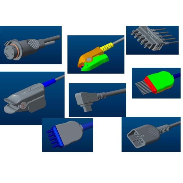 Ultraview IEC 1K Ohm Button Snap Spo2 Extension Cable