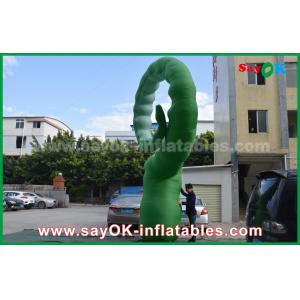 Green Oxford Cloth Inflatable Cartoon Characters / Inflatable Caterpillar