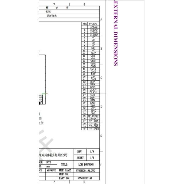 5.5 Inch SPI TFT Touch Screen Module IPS LCD Display 720x1440 High Definition
