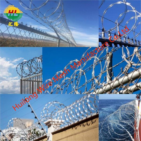 20m Galvanised Barbed Razor Wire Steel Security Fencing Farm Concertina Barb