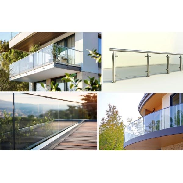 15mm Clear Toughened Glass Balustrade For Deck Pool Fence Balconies Patio Railings