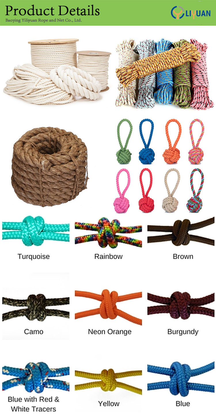 YILIYUAN Marine Rope Durable 60mm Braided Polyester PP Rope for Marine Applications