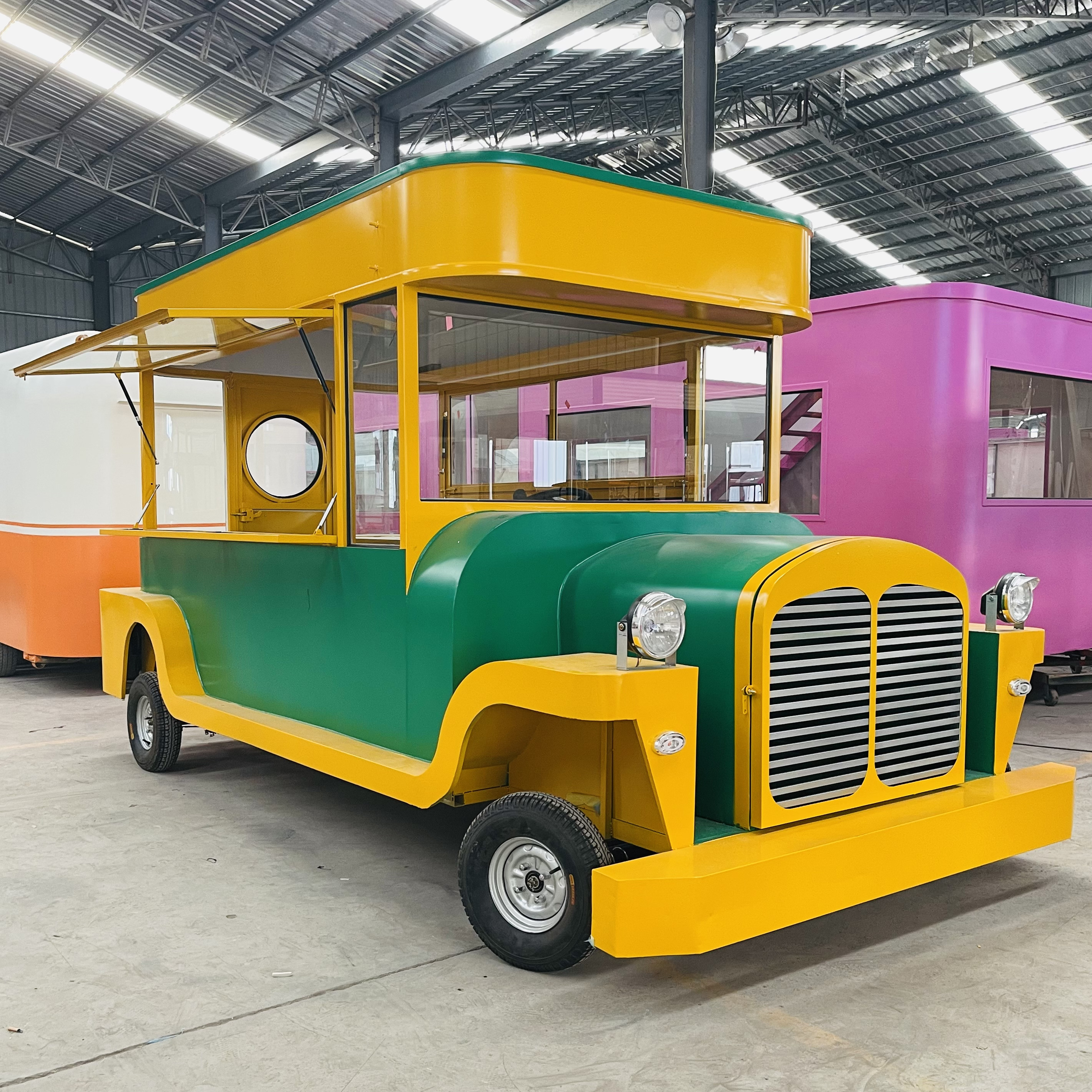 Customerized Electric Mobile Street Fast Food Snack Catering Van Truck Trailer Kiosk