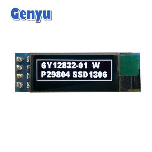 Quality White 0.91 Inch OLED Display Module 128x32 Dots SSD1306 4PIN I2C Interface for sale