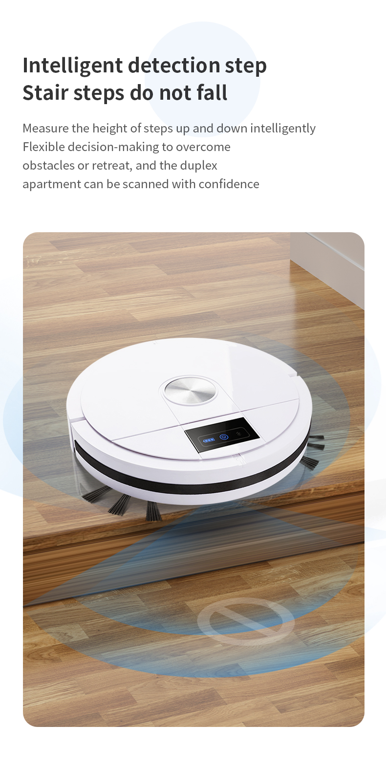 2000Pa-2499Pa 3 In 1 Automatic Sweeping Robot Brushless Motor