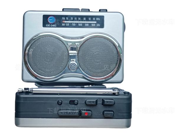 Quality Silvery FM AM Cassette Tape Player Radio With Recording Function Built In 2 Speakers for sale