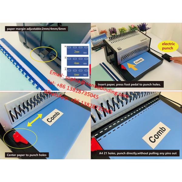 Electric Wire Coil Comb Binding Machine For Notebook Binding