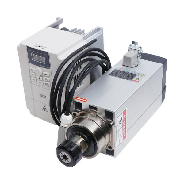 Quality 18000rpm High Frequency Drive ER32 6KW Air Cooled Square Spindle CNC Router Motor Kit for sale