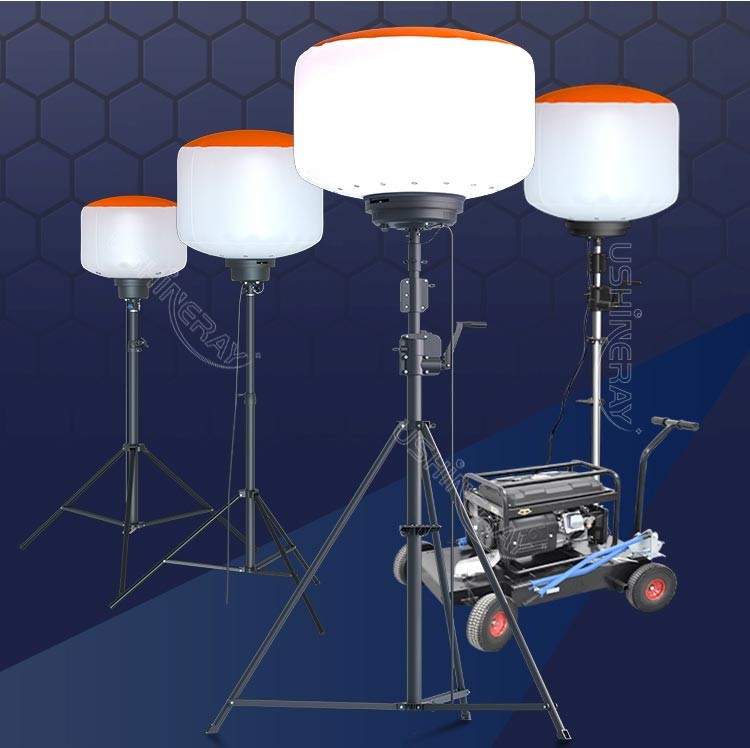 Inflatable construction lights 320W LED balloon light tower for RV Travel