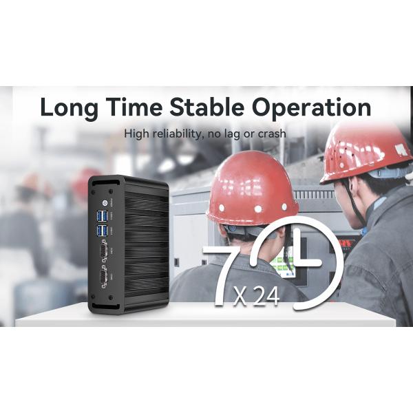 Intel Core i3 i5 i7 Processors Fanless Industrial Mini PC With 2LAN 2COM RS485