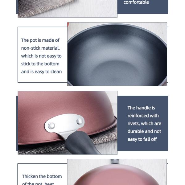 Multi Purpose 3Pcs Kitchen Nonstick Ollas Cast Iron Pot And Pan Set
