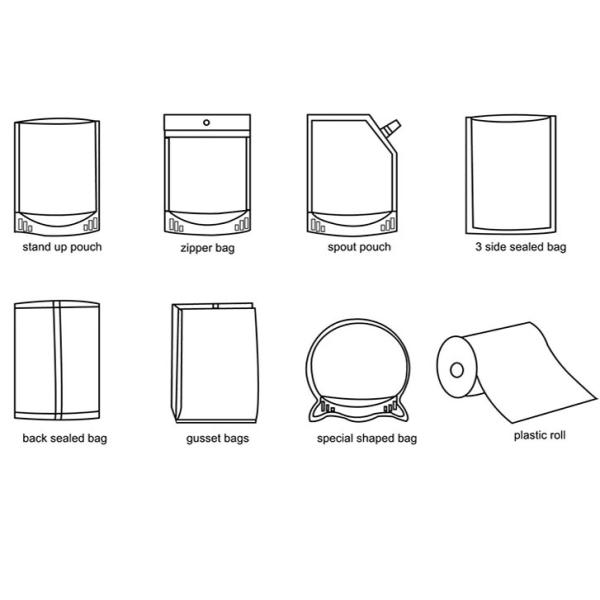 Printed White Or Brown Bakery French Baguette Stand Up Side Gusset Bread Packaging Bag