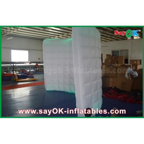 Small Photo Booth 210D Oxford Lighting Inflatable Wall Photo Booth Wedding With Led Strip , 1 - 3 Years Warranty