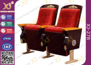 China Vintage Fixed Legs Church Hall Chairs With Handmade Religion Carving Pattern wholesale