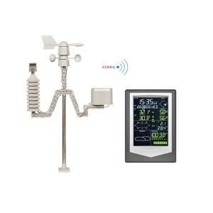 China Household Wireless Weather Station With Solar Color Screen Temperature And Humidity Sensor wholesale