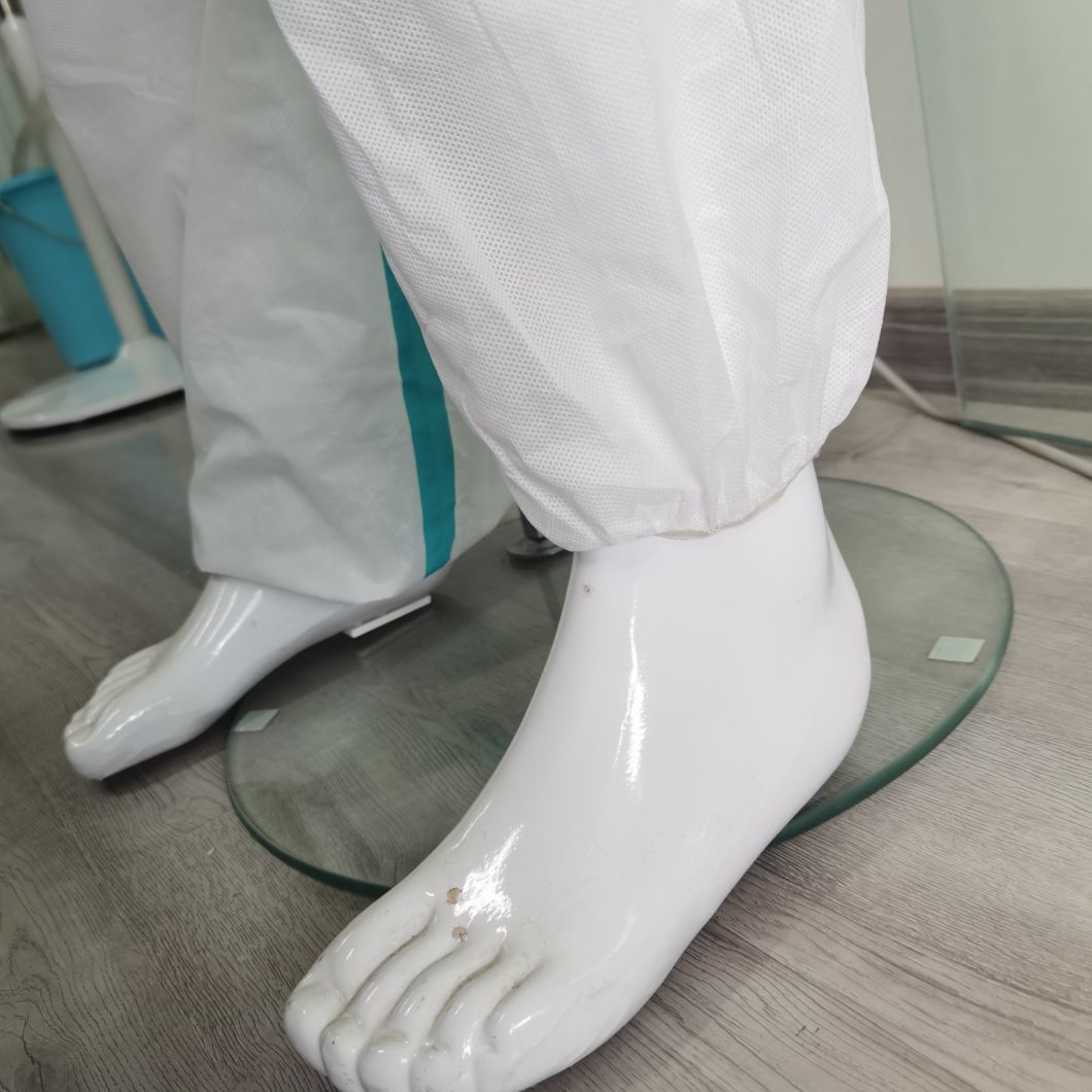 CE En14126 Lightweight SMS Disposable Protective Coverall with Taped Seam Seal