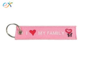 China Tag Before Flight Embroidery Keychain For Bag Luggage Logo Motorcycle Key Chain wholesale