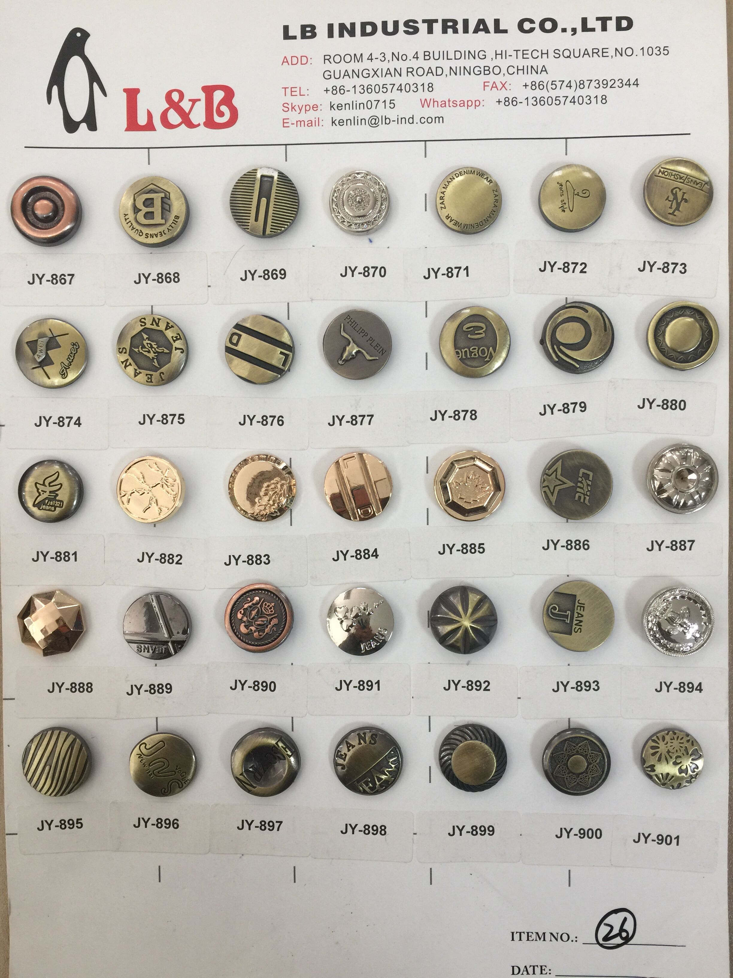 2021 Latest High Quality Zamak Alloy Denim Jeans Button Factory Made Metal Button