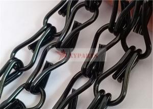 China 2.0x12x24mm Aluminum Alloy Chain Link Fly Curtain Black Color For Windows Or Doors wholesale
