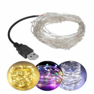China DC 5V USB Powered LED String Lights 1m Length Remote Control Decorative Lights wholesale