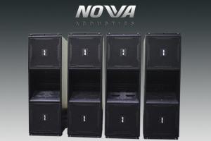 China High Power Line Array Sound System For Concert And Outdoors , Black Color wholesale