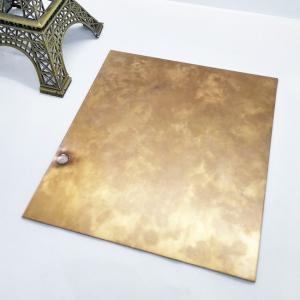 Patterned Art Antique Copper Color Stainless Steel Sheet aged effect