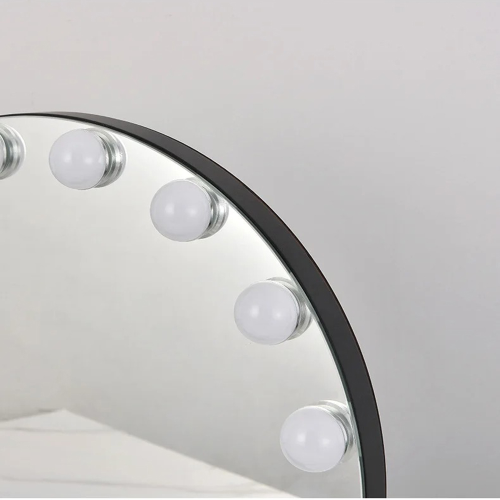 Chrome Led Light Bulb Home Decor With Hollywood Mirror Extra LOGO Yes Cosmetic Mirror