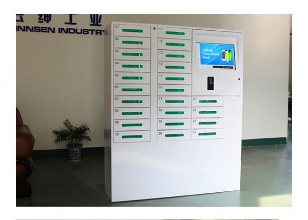 Quality Touch Screen Self Serve Smart Cell Phone Charging Station Kiosk with Coin Acceptor for sale