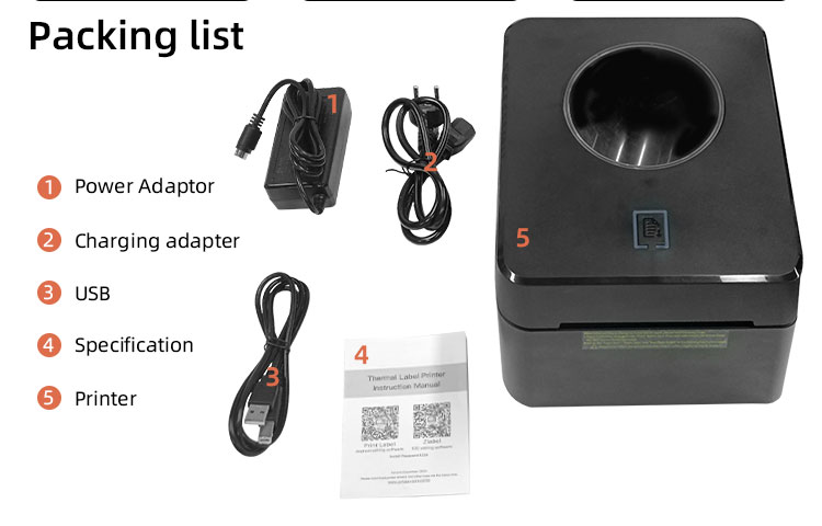 Thermal Printer for Restaurant POS Receipt Label Printing TSPL/CPCL/ESC/POS Print