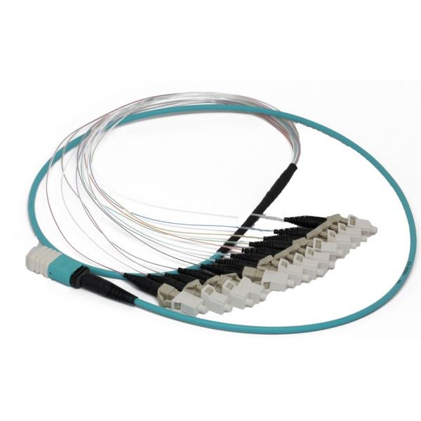 12 Core Configuration Fiber Optic Patch Cables, MTP to SC Fan Out Ribbon Type