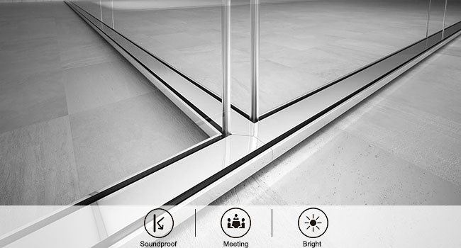 New Modern Customized Demountable glass partition soundproof office Partition Glass Wall