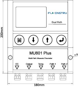 China MU801 Plus Plug In Sensor Ultrasonic Flowmeter Multi Path on sale