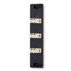 3 Position LC 6 Fiber Optic Adapter Panel With Duplex Multimode Adapter