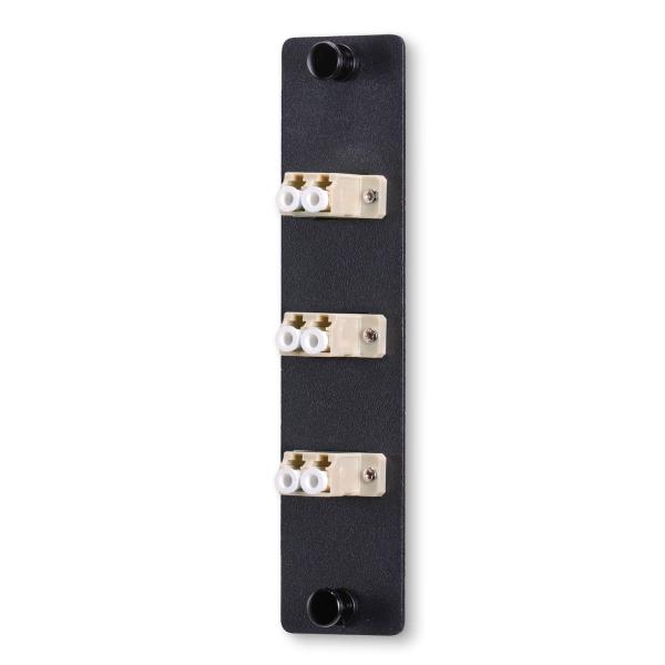 Quality 3 Position LC 6 Fiber Optic Adapter Panel With Duplex Multimode Adapter for sale