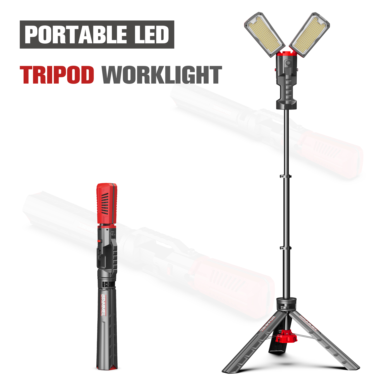 3000K 4000K Outdoor Working Light 10000LM Rechargeable Tripod Work Light