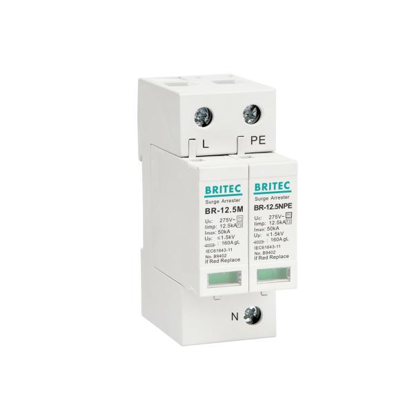 BR-12.5M 1P+1 Electrical Equipment 50kA 275v T1+T2 Surge Arrester surge protection device Low-voltage surge protector