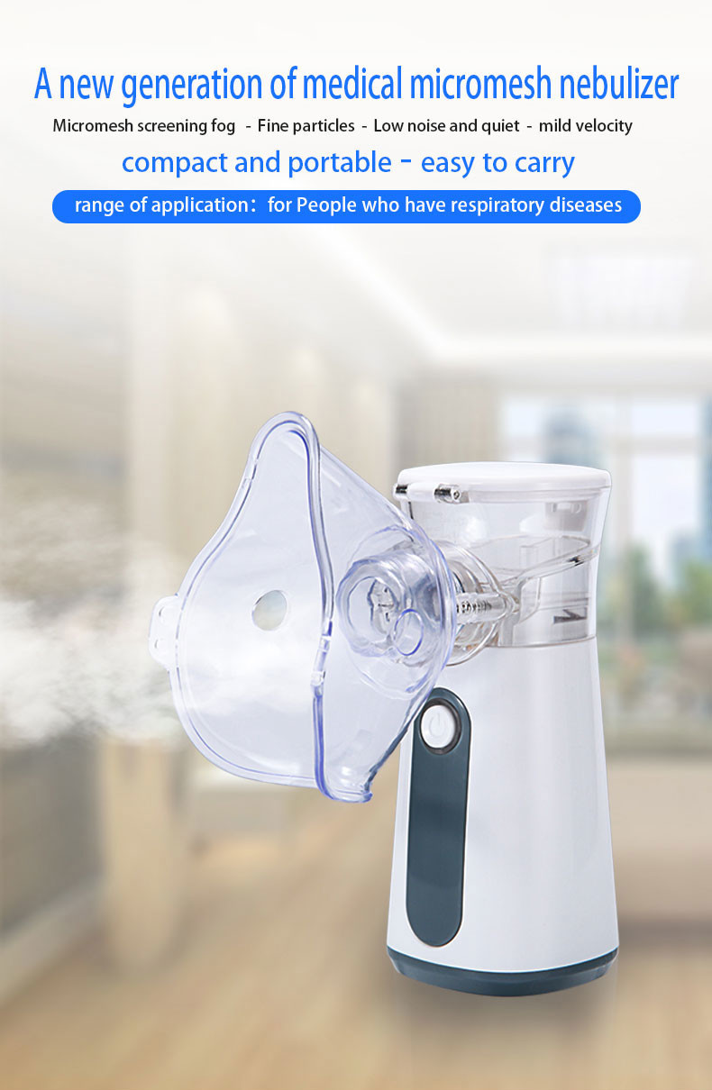 Kids Portable Ultrasonic Mesh Nebulizer Fine Particles Handheld Nebulizer For Asthma