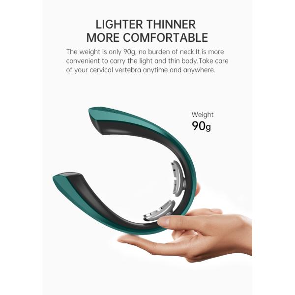 Portable Intelligent Electric Wireless Smart Neck Massager Pain Relief Heating 1200mAh
