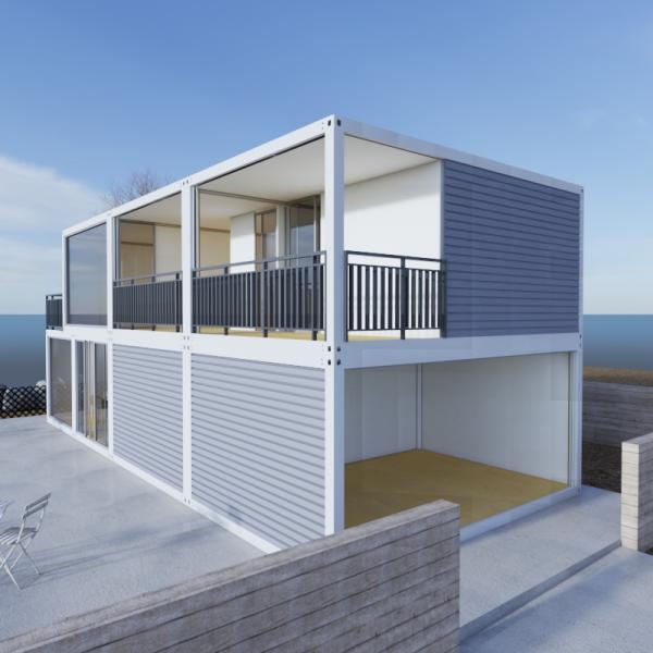 Zontop Modern Luxury Quick Concrete Construction Cheap Modern Luxury Prefab House Easy Assembly 3 Bedroom Container Home