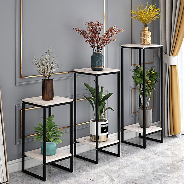 Ulti Layer 800mm Height 40mm Width Flower Display Rack Golden Iron uUed Grocery Store Shelving For Sale