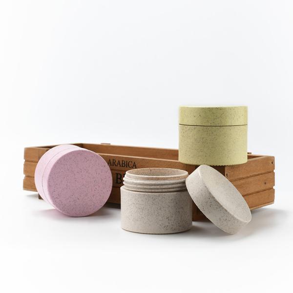 PLA Wheat Biodegradable Cosmetic Jars 8oz Recyclable 3 Layers